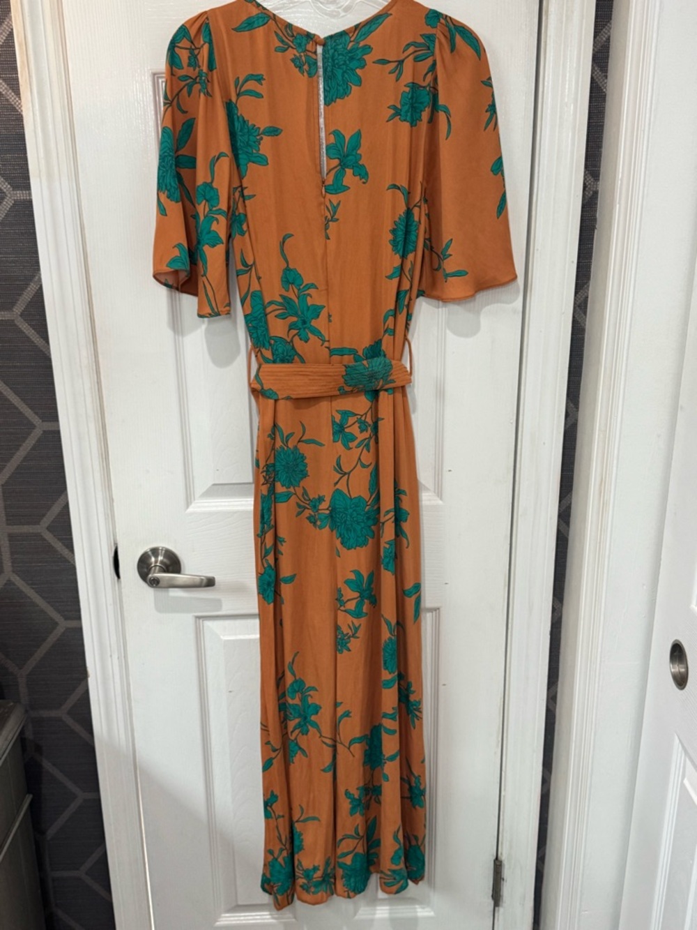 Anthropologie x Current Air flowy floral printed jumpsuit romper with belt - Picture 6 of 6